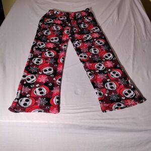 The Nightmare Before Christmas Fleece Pajama Sleep Pants Size M (27"x26") Red